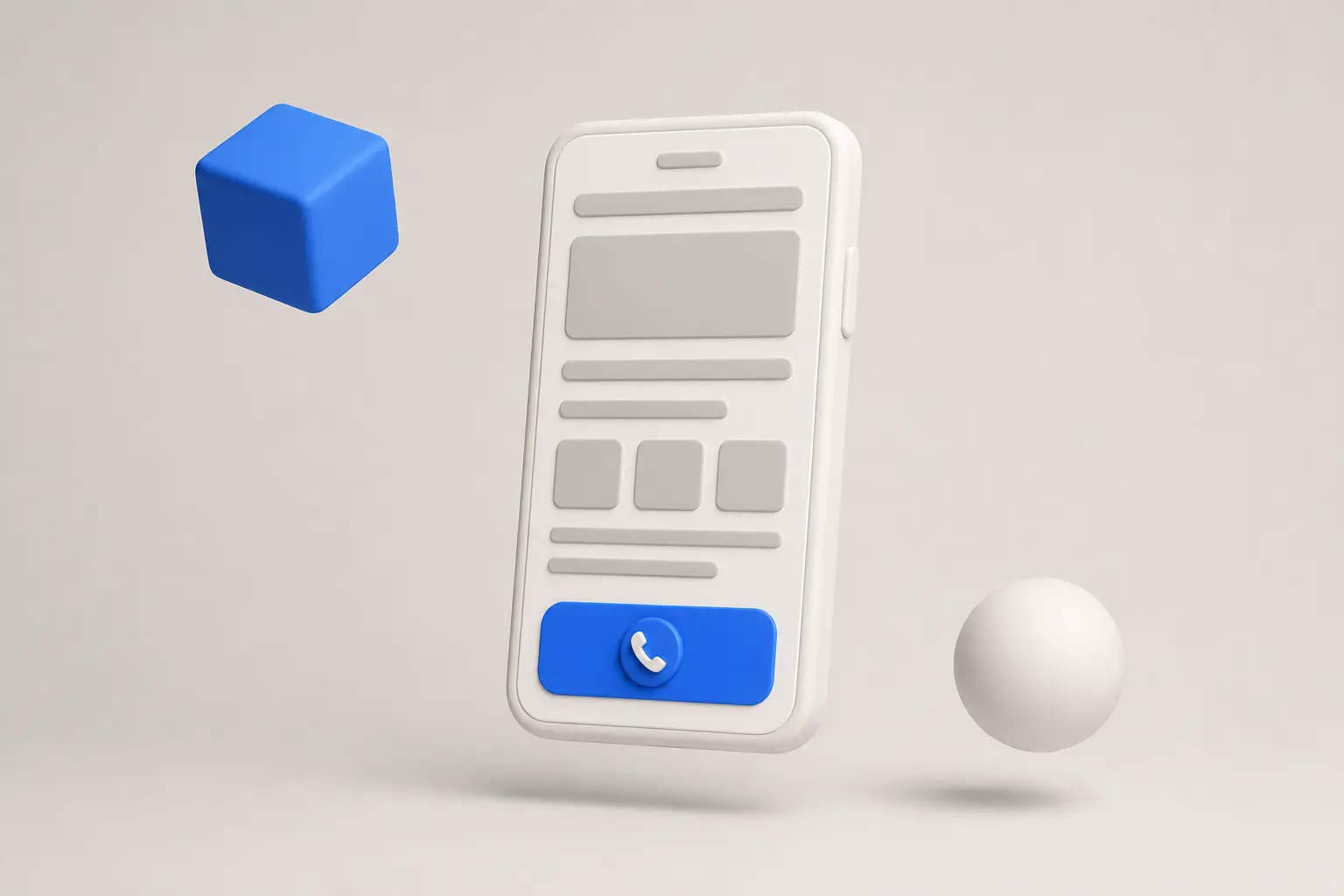Strona firmowa oglądana na telefonie - układ i czytelność
